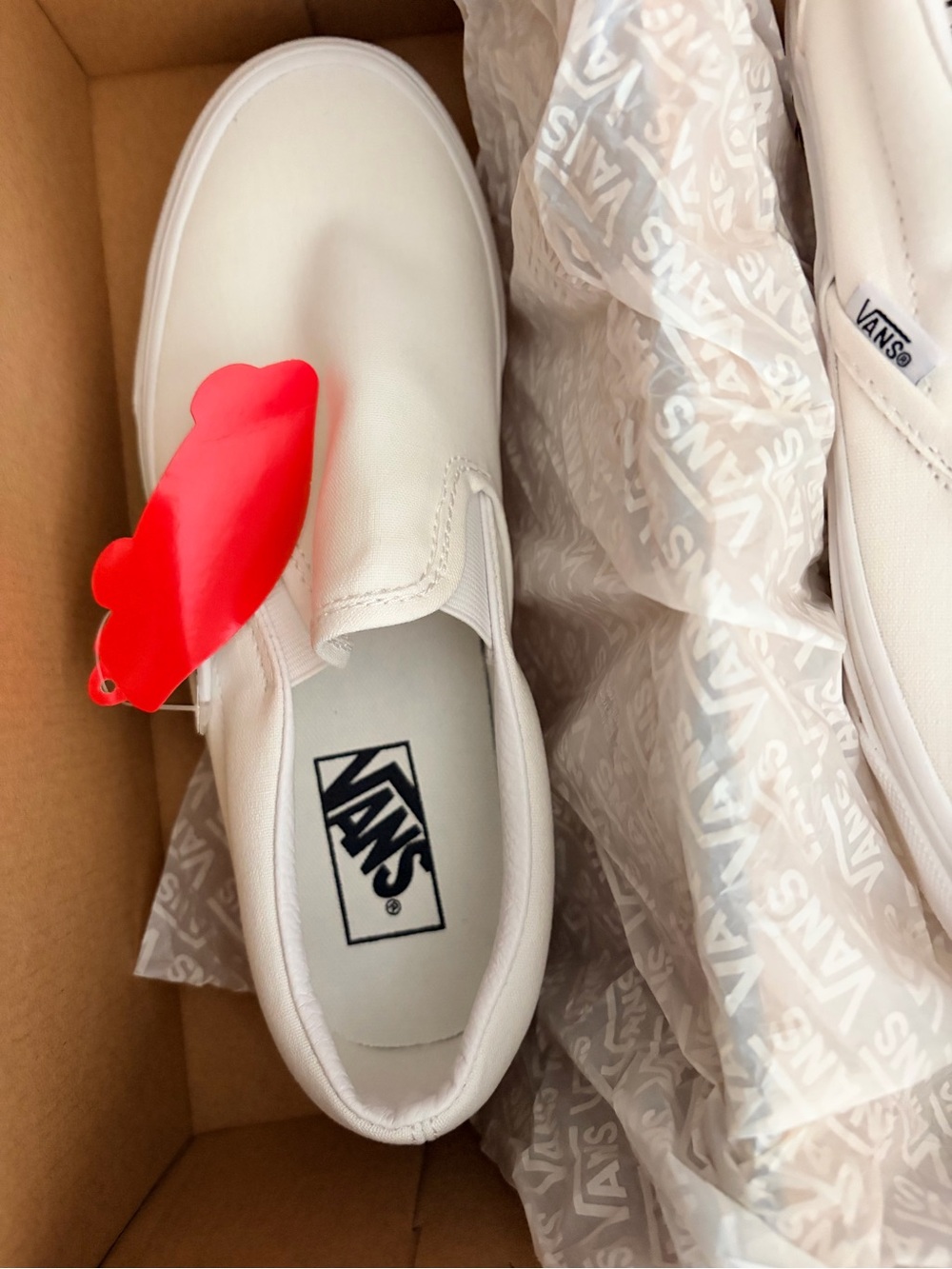 Vans White Slip-On Canvas Sneaker